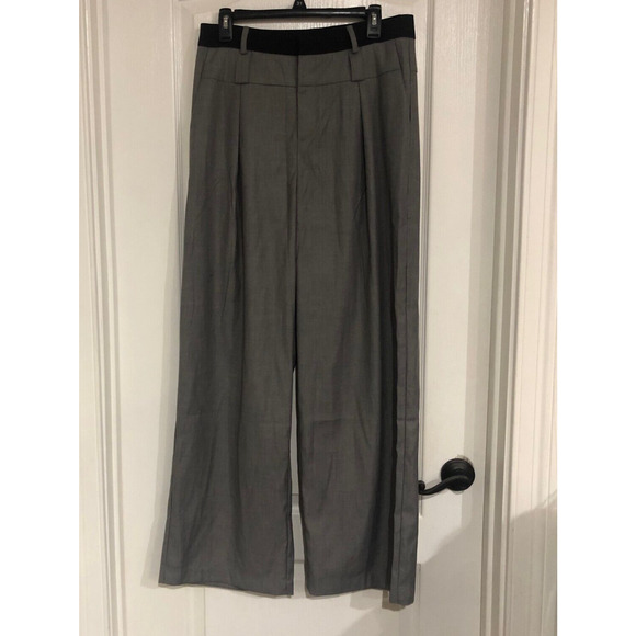 Commense Women's Dress‎ Pants Straight Leg Pleated Casual Gray Size Large NWT - Picture 1 of 7